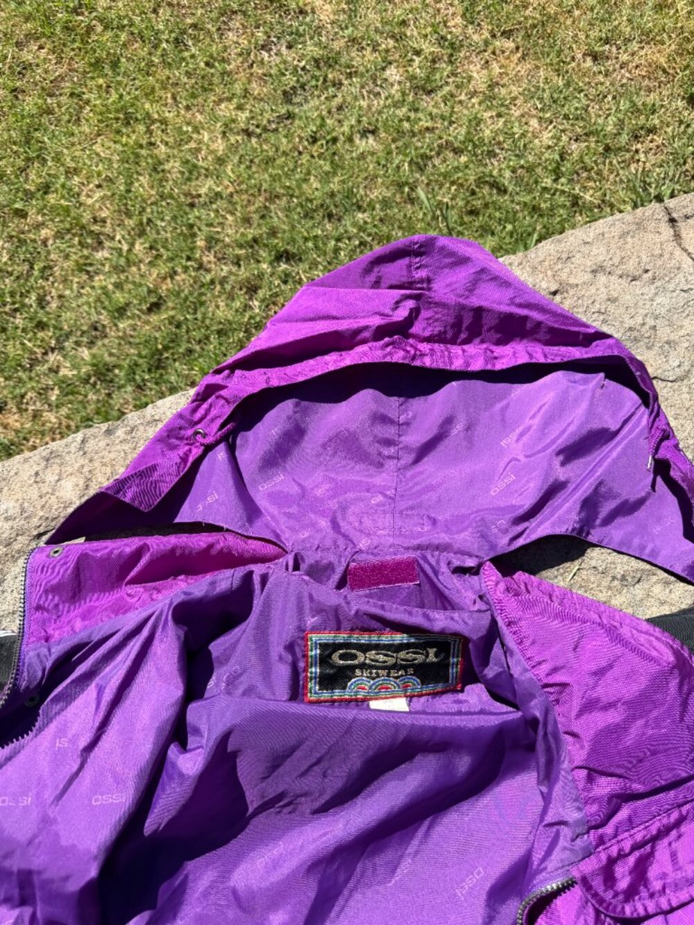 OSSI Vintage Colorblock Hooded Ski Jacket - Picture 4 of 7